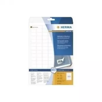 HERMA Special - Etiquetas autocolantes removíveis de papel mate - branco - 25,4 x 16,9 mm - 2800 etiqueta(s) (25 folhas x 112) (4211)