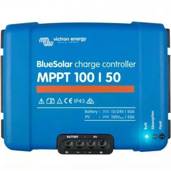 Controlador de carga solar Victron BlueSolar MPPT 100/50, entrada 100V, saída 50A