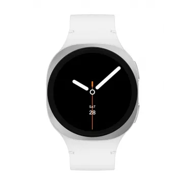 Samsung Galaxy Watch 8 3,3 cm (1,3 polegadas) AMOLED 40 mm digital 438 x 438 pixels ecrã tátil prateado Wi-Fi GPS (satélite)