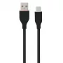 Cabo de silicone USB Type-A - Type-C (preto, 1 m)