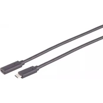 Cabo USB S/CONN 13-44025 USB 3.2 Gen 2x2 1 m USB C preto