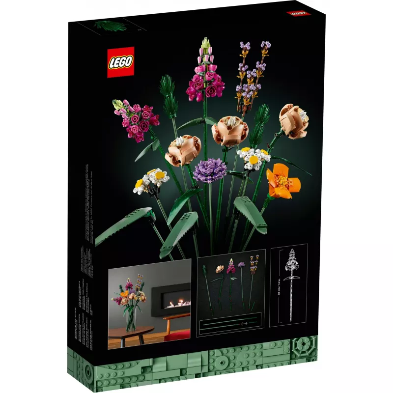 LEGO 10280 Icons Ramo de flores artificiais Conjunto para adultos Acessórios decorativos para casa Ideia de presente para mulheres homens Ela e Ele esposa ou marido