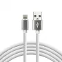 Cabo everActive USB Lightning 1 m - branco, silicone, carregamento rápido, 2,4A - CBS-1IW