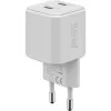 Carregador duplo rápido USB-C Nano, PD, GaN, 35 Watt (branco, 2x USB-C, Power Delivery 3.0)