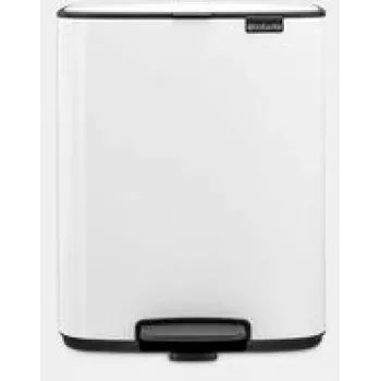 Balde de pedal Brabantia Bo 12 L retangular aço branco