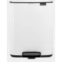 Balde de pedal Brabantia Bo 12 L retangular aço branco