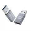 Adaptador GRAUGEAR G-AD-CTA-10G USB-A para USB-C Prateado