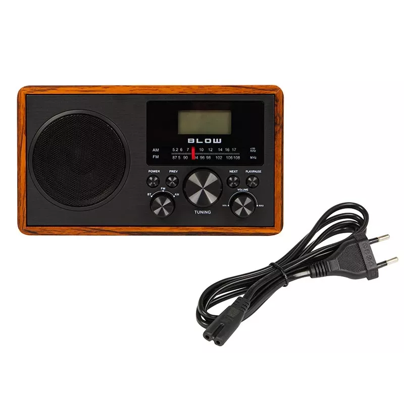 Rádio portátil analógico AM/FM BLOW RA9 V.2 — receção AM e FM, a pilhas, sintonização analógica