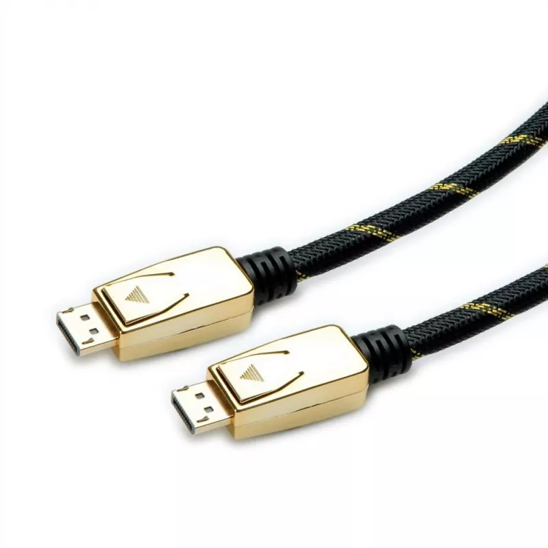 Cabo DisplayPort ROLINE 11.04.5921 2 m preto - dourado (11.04.5921)
