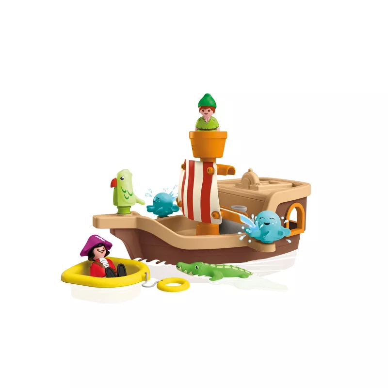Conjunto de figuras JUNIOR & Disney navio pirata do Peter Pan