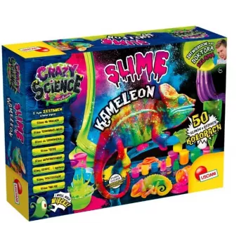 Kit de ciência Liscianigiochi Crazy Science Slime Camaleão 304-PL89246 – conjunto educativo de experiências com slime
