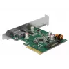 DeLOCK 90299 Placa PCIe x4, 1x USB Type-C + 1x USB Type-A, USB 3.2 Gen 2 (10 Gbps)