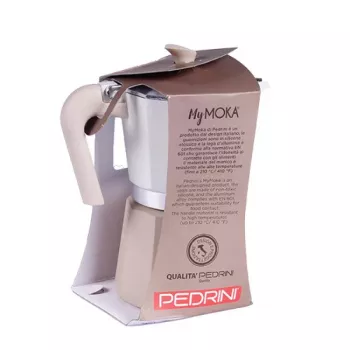 Máquina de café Pedrini 02CF169 — cafeteira expresso, alumínio lacado, capacidade para 6 chávenas