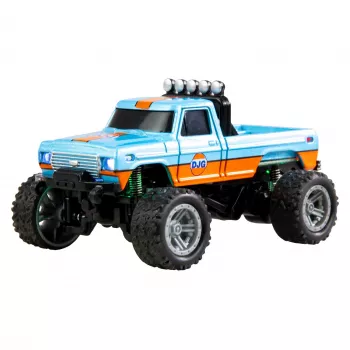 Monster Truck radiocontrolado Amewi DieCast 1:64 RTR, azul/laranja