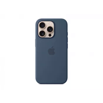 Capa de silicone com MagSafe para iPhone 16 Pro - Denim