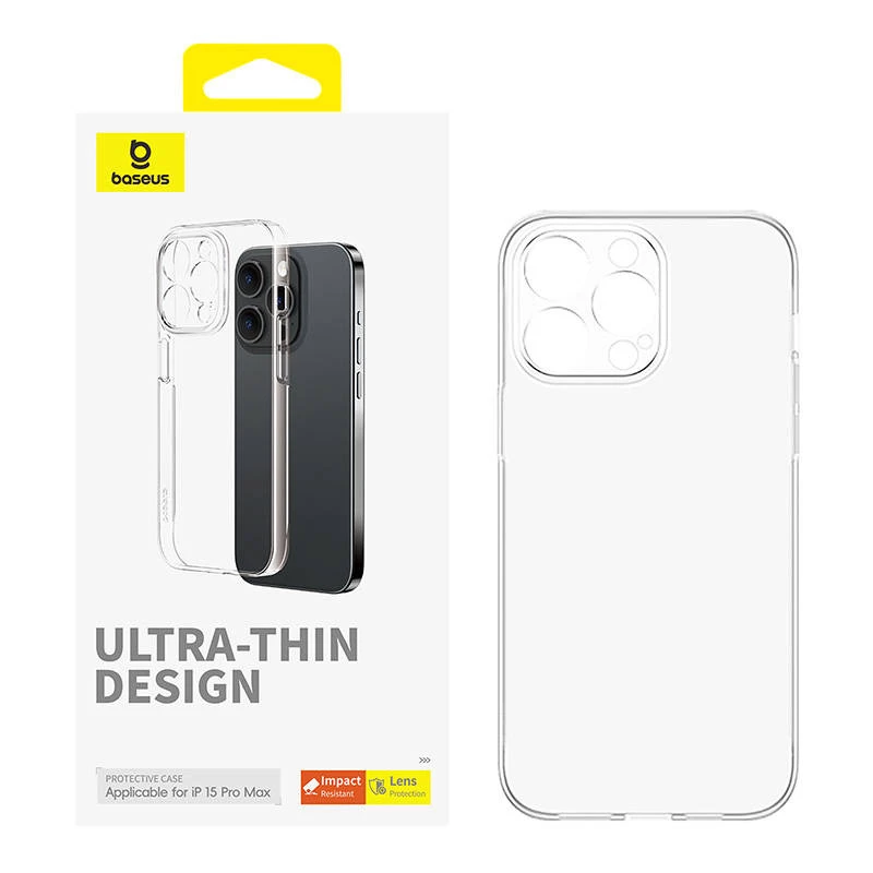Capa para telemóvel para iPhone 15 ProMax Baseus OS-Lucent Series (Transparente)