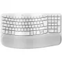 Teclado Logitech Wave Keys com apoio de pulso almofadado sem fios Bluetooth LE QWERTY branco-sujo (PAN)