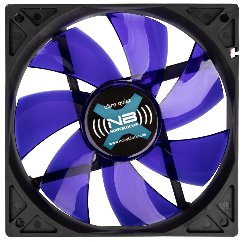 Ventoinha para caixa NoiseBlocker BlackSilentFan XLP 120 mm, 2000 U/min, 128 m³/h, 31 dB, 4,5 V, preto