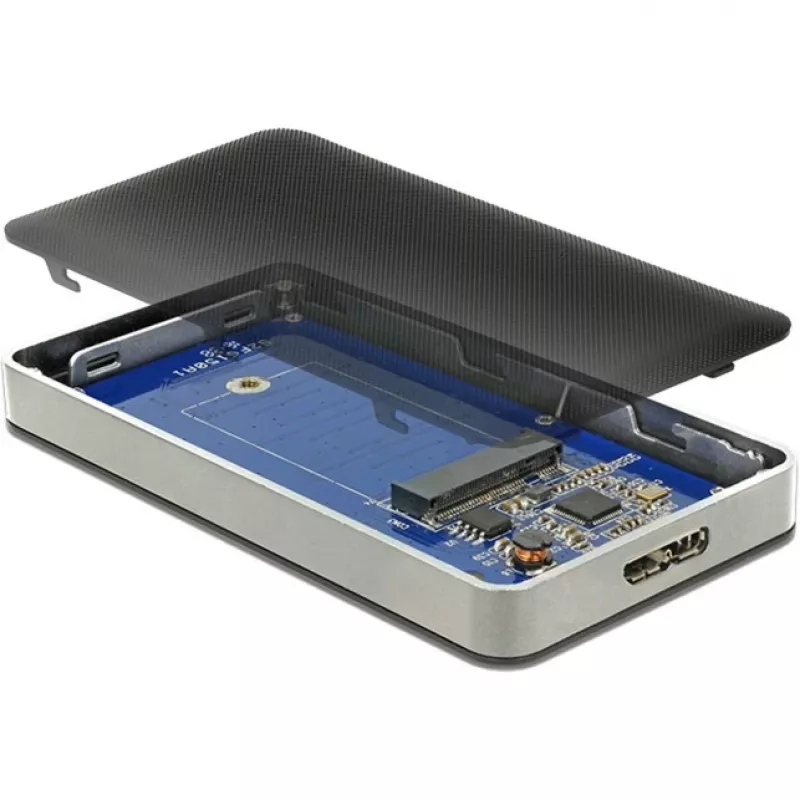 Caixa para SSD DELOCK 42594 preto prateado M.2