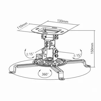 Suporte de teto para projetor Sbox PM-18