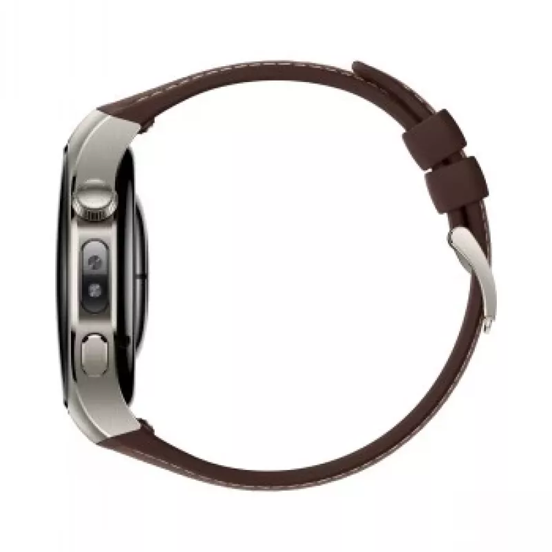 Huawei Watch 5 46 mm 55020EVY smartwatch, AMOLED de 1,5 polegadas 466x466, GPS, NFC, 4G LTE, titânio, prateado/castanho
