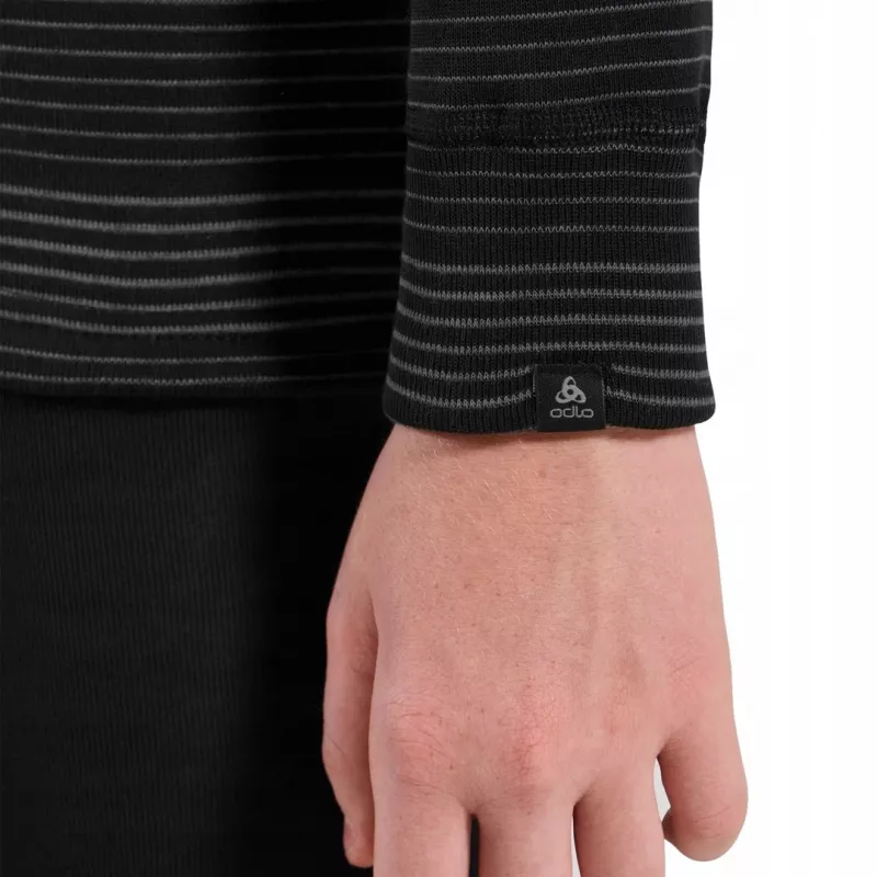 Odlo Set lang ACTIVE WARM ECO SET conjunto de roupa interior criança, tamanho 116 cm, preto e cinzento