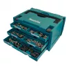 Caixa de pequenas peças Makita MAKSTOR 3.6 preta, azul