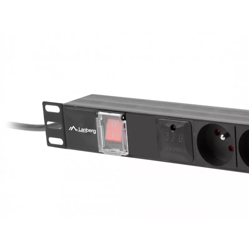 Unidade de distribuição de energia (PDU) Lanberg PDU-05E-0200-IEC-BK 5 saídas AC 1U preta