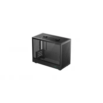 DeepCool CH160 PLUS R-CH160-BKNGM0-G caixa compacta para computador (SFF), Mini-ITX/Micro-ATX, vidro temperado, preta