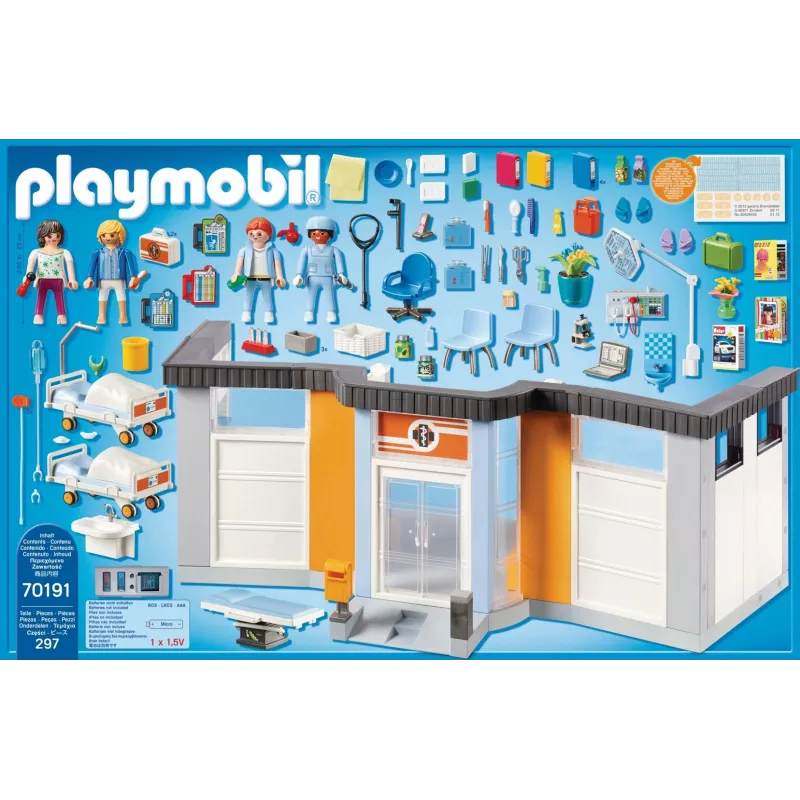 Figura de brincar Playmobil 70191 Ala Hospitalar Mobilada 297 peças