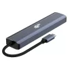 Adaptador HUB USB C 6in1 - HDMI, USBx3, PD, RJ-45