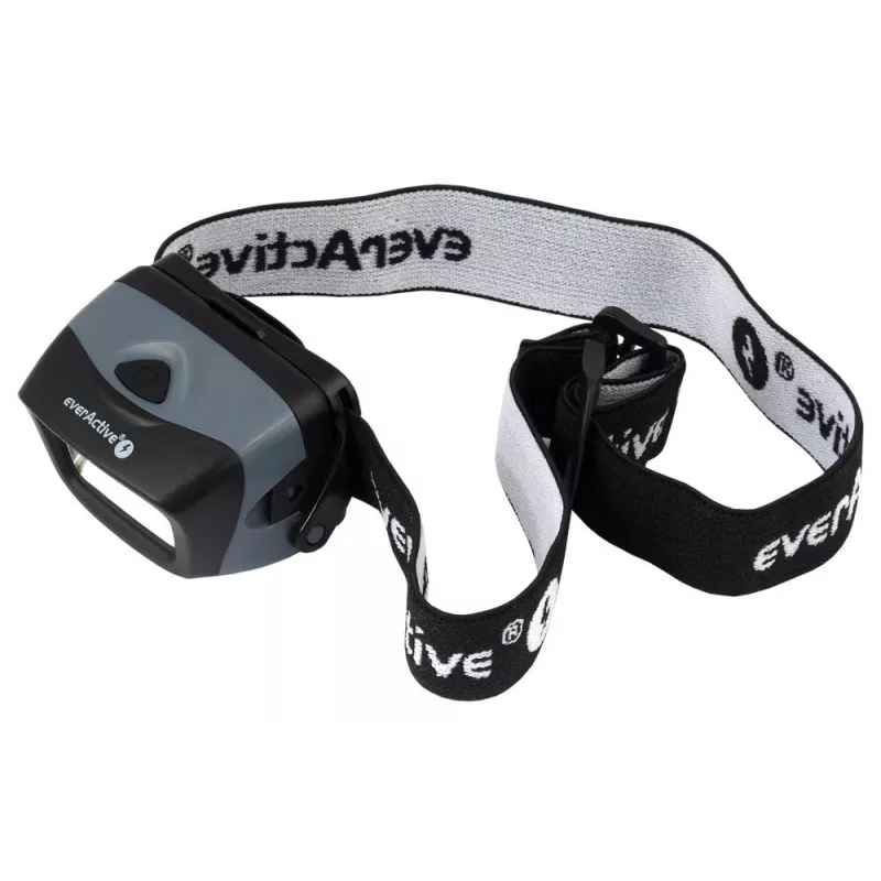 Lanterna de cabeça everActive HL-150, lanterna frontal, 150 lm, 3 W, IPX4, 3×AAA, preto