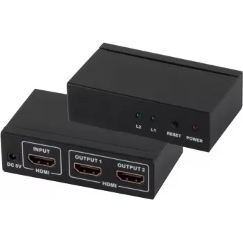 Splitter HDMI ShiverPeaks 05-03002 — 1 entrada 2 saídas, suporta 4K2K