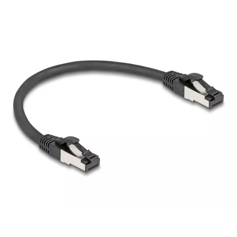 Cabo de rede DeLOCK 80566 RJ-45 Cat8.1 0,25 m preto