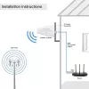 Antena 4G/5G LTE exterior QOLTEC 9 dBi, conector fêmea N, cabo de 3 m