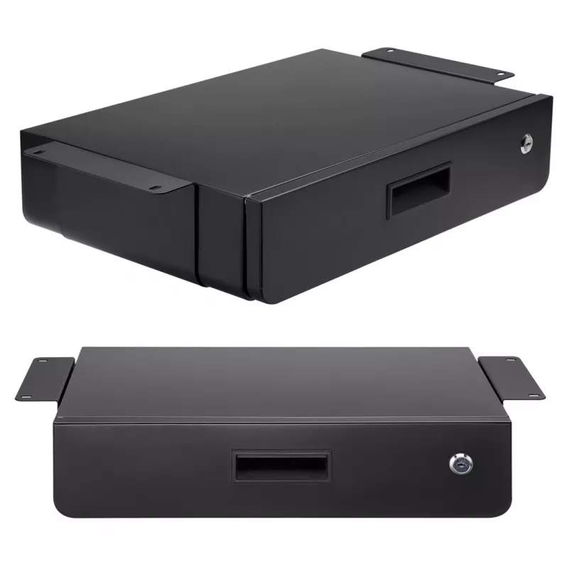 Gaveta de secretária MACLEAN MC-461 design ergonómico compacto, montagem fácil, acessório para secretária