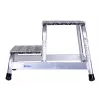 Degrau Krause 805027, alumínio 2 degraus, carga máx. 150 kg, comprimento 680 mm, altura 41 cm