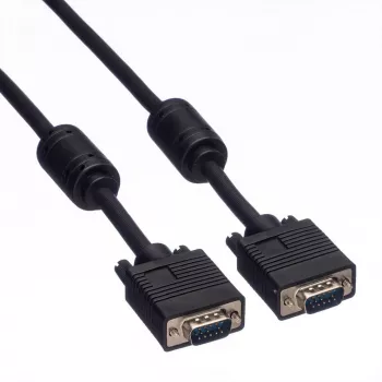 Cabo VGA ROLINE HQ 10m M/M com ferrite