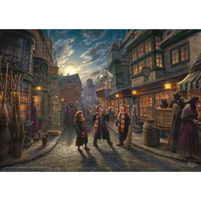 Thomas Kinkade Studios Wizarding World Harry Potter - Diagon Alley, puzzle 1000 peças