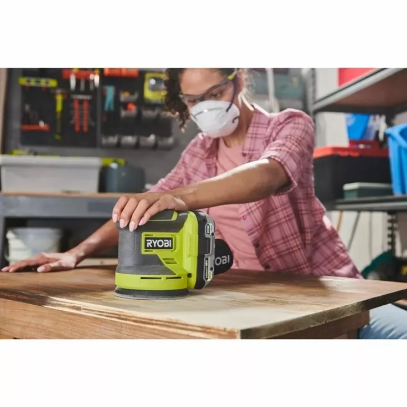Ryobi RROS18-0 ONE+ 18 V lixadeira orbital a bateria, 125 mm, solo