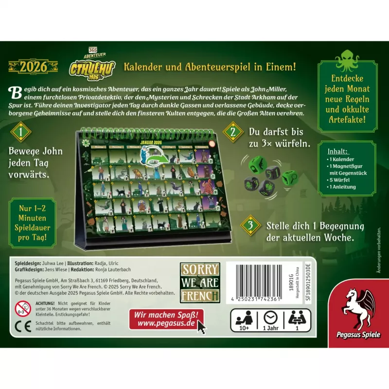 365 adventure - Cthulhu 1926 (Edição 2026), jogo de puzzle