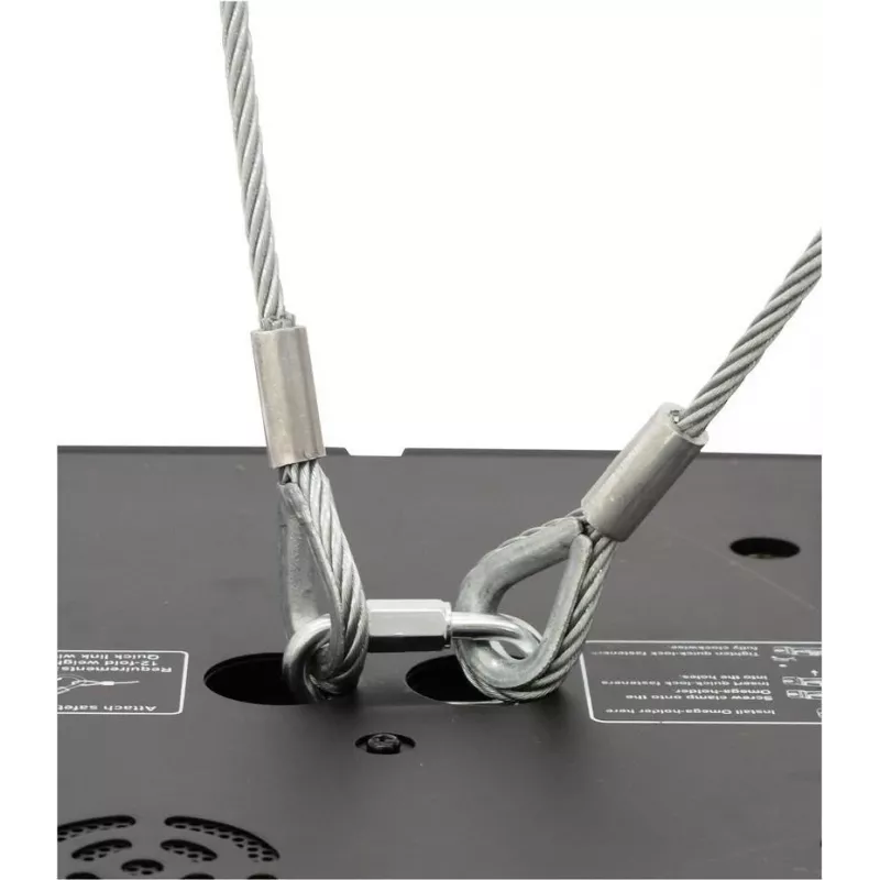 Cabo de segurança EUROLITE A 4x1000mm até 15kg preto (58010344)