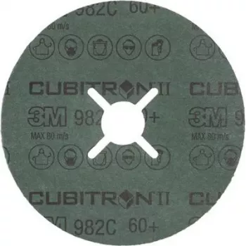 Discos de fibra 3M Cubitron II 125x22 mm Grão 80+, 25 unidades
