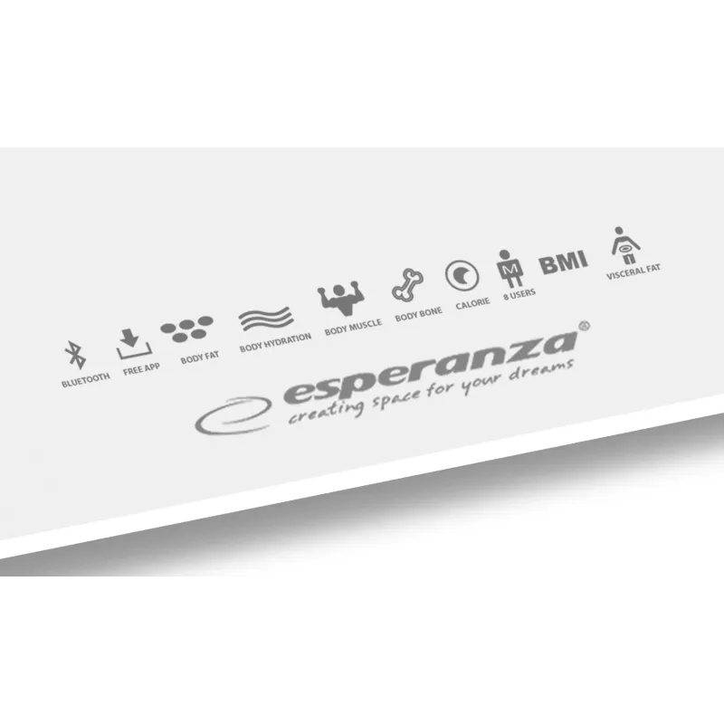 Esperanza EBS016W balança de pessoas quadrada branca balança de pessoas eletrónica