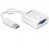 Adaptador de cabo de vídeo DeLOCK 61766 0,125m VGA DisplayPort branco