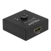 DeLock HDMI 2-1 bidirecional 4K 60 Hz compacto - Retail Box - Comutador de vídeo/áudio - 2 x HDMI - secretária (64072)