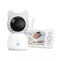 XENON X7202 Câmara inteligente para bebé com monitor, Wi-Fi, 2,4 GHz, 3 MP, áudio bidirecional, SD, branca