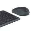 Conjunto de teclado e rato multi-dispositivo preto cinzento