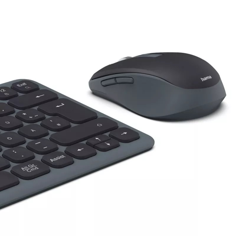 Conjunto de teclado e rato multi-dispositivo preto cinzento