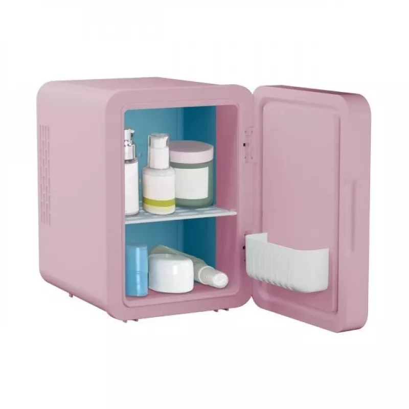 Mini-frigorífico com espelho de maquilhagem LED Elle ESDAFX04PUEU 4 L, roxo